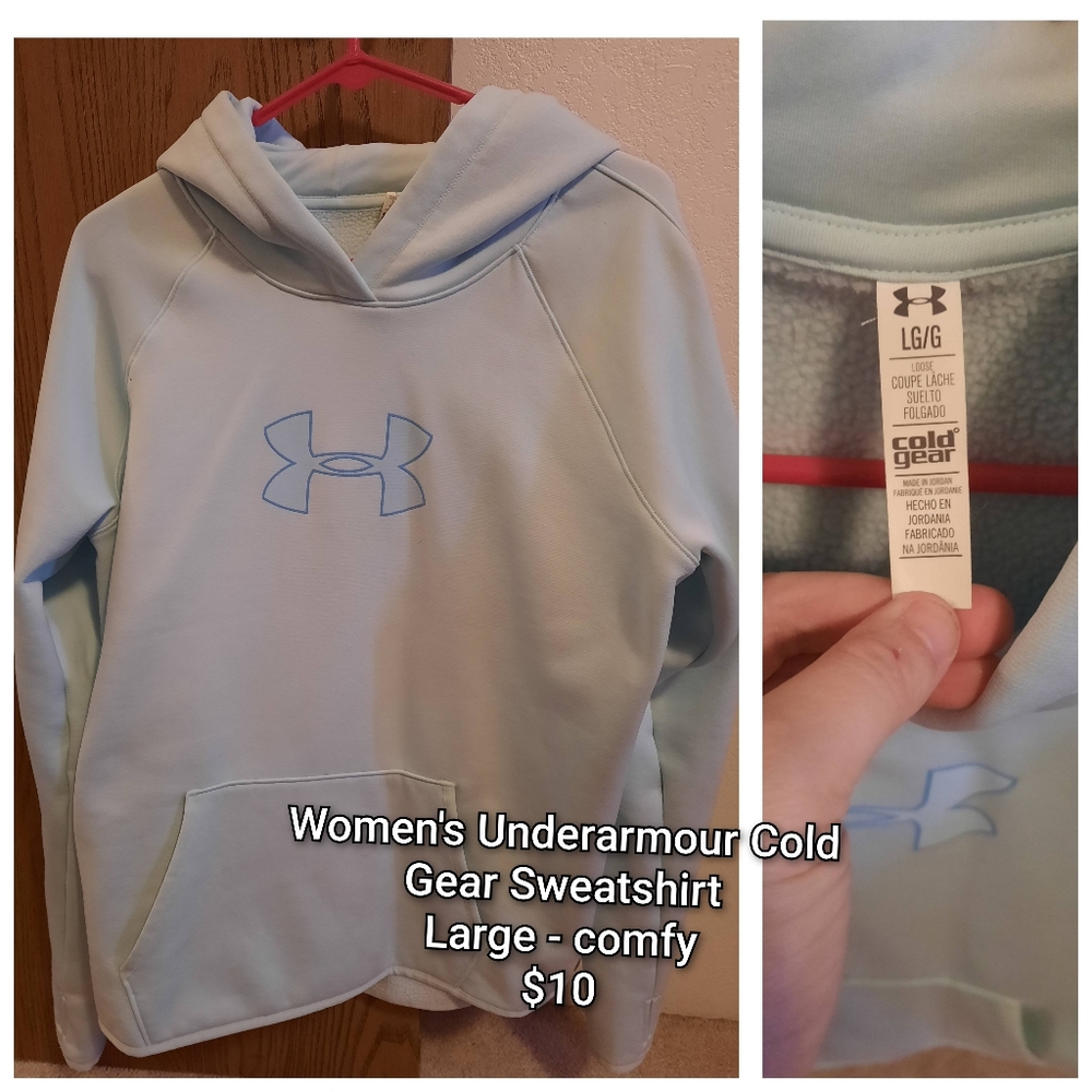 Under Armour Women's Blue Cold Gear Sweatshirt Large